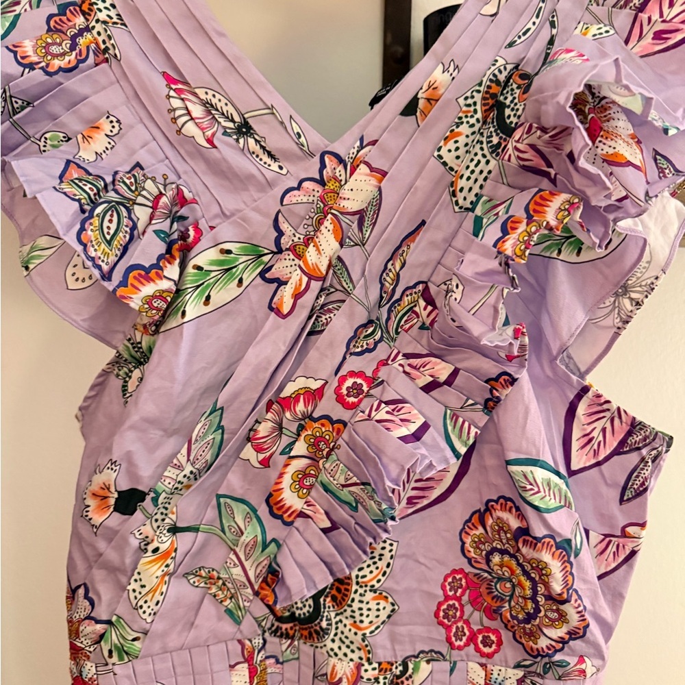 Karen Millen Purple and White Floral Dress - Picture 6 of 9